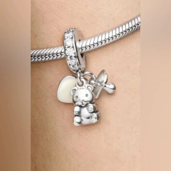 Pandora Baby Teddy Bear Dangle Charm - Picture 1 of 4